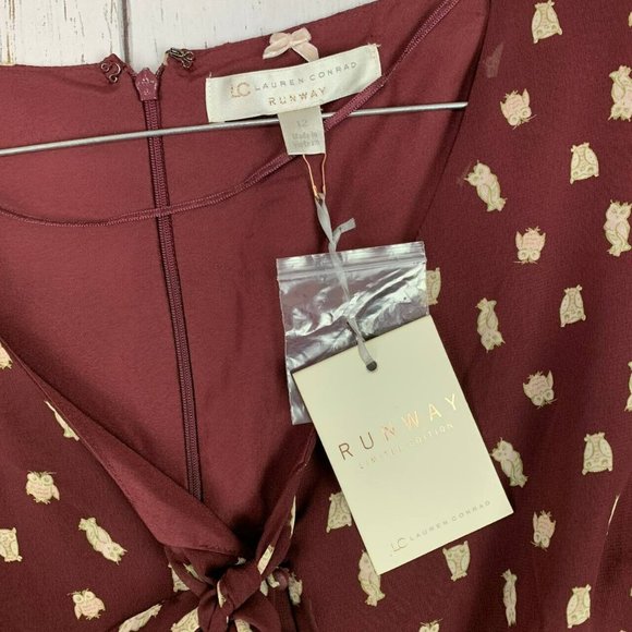 LC Lauren Conrad Runway Size 12 Red‎ Romper Women - Picture 4 of 9